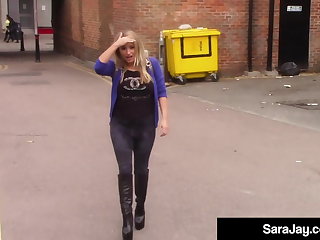 Milf Sara Jay Visits & Fucks Blonde Brit In The UK! Sara Jay